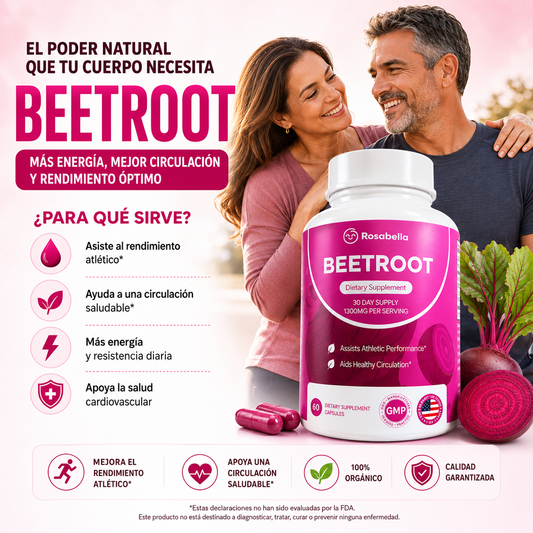 Beetroot Circulación Activa — Flujo Sanguíneo Optimizado. 100% Natural, Complemento Dietético