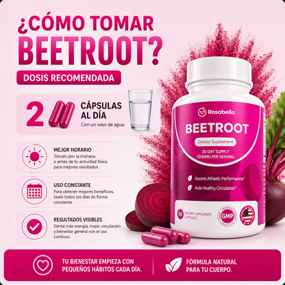 Beetroot Circulación Activa — Flujo Sanguíneo Optimizado. 100% Natural, Complemento Dietético